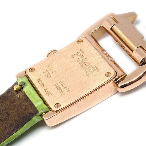 PIAGET Miss Protocole Ref.P10374 Watch 18KYG Crocodile Diamond 191269 - Picture 6 of 7